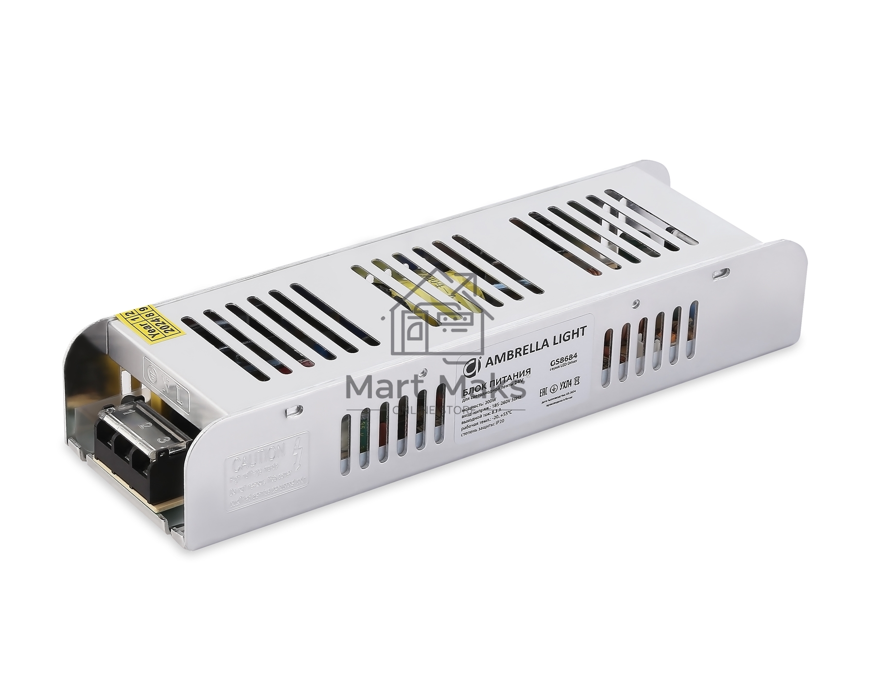 Блок питания 24V 200W 8.3A IP20 185-260V EMC 223*67*40