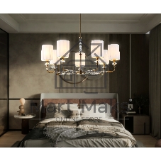 Люстра Ambrella light LH71503/7 BS/FR латунь/белый матовый E14*7 max 40W D840*640
