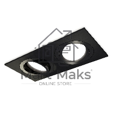 Комплект встраиваемого поворотного светильника Ambrella light XC7636081 SBK/PBK черный песок/черный полированный MR16 GU5.3 (C7636, N7002)