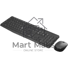 Комплект клавиатура+мышь Logitech MK235 беспроводной, USB, 1000 DPI, серый ( неоригинальная гравировка)