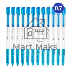 Ручка шариковая Deli Arrow EQ23-BL белый/голубой, d=0.7мм, синие чернила (1шт)