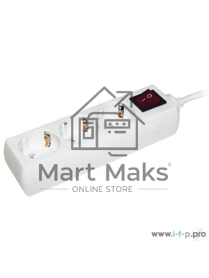 Удлинитель ИЭК WYP10-16-03-03-ZK-N 3х3м с заземл. 16А IP20 У03К с выкл. ПВС 3х1