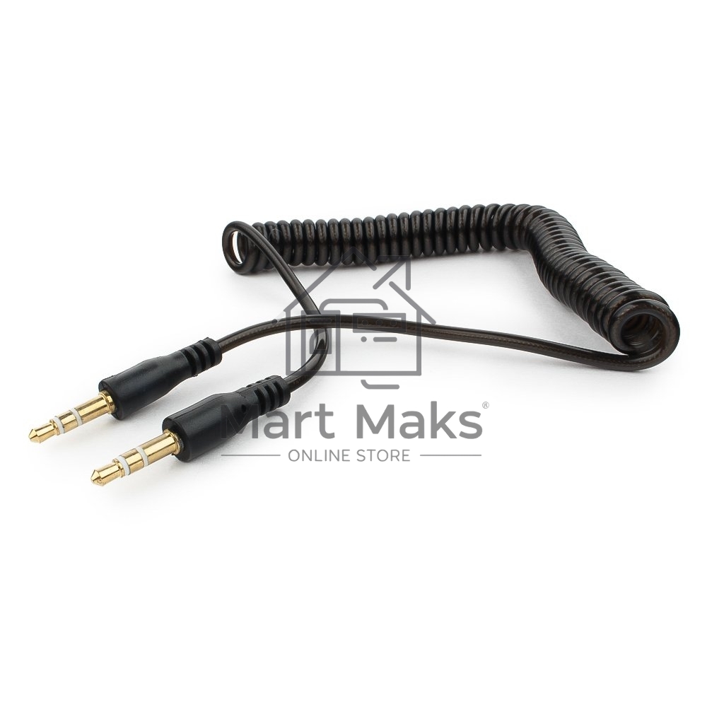 Кабель аудио Cablexpert CCA-405-6, Jack3.5 - Jack3.5, 2м, спиральный