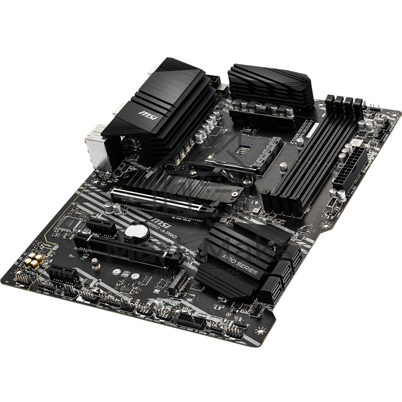 Материнская плата MSI B550-A PRO, AM4, AMD B550, 4xDDR4, 6xSATA, 2xM.2, 1xPCI-E 4.0 x16, 1xPCI-E 3.0 x16, 2xPCI-E x1, 1xHDMI, 1xDP, 1x 1Gb LAN, 4xUSB-A 2.0, 2xUSB-A 3.2 Gen 1, 1xUSB-A 3.2 Gen 2, 1xUSB-C 3.2 Gen 2, 6x3.5 мм, 7.1, ATX