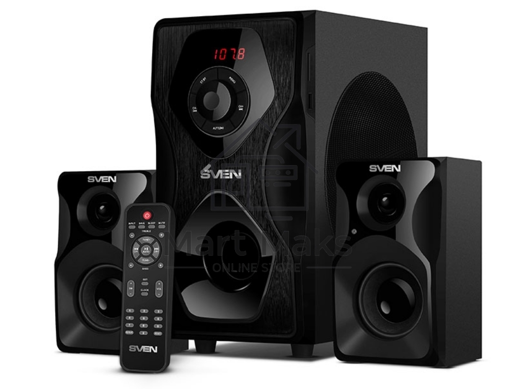 Акустическая система SVEN AC MS-2055, черный (55Вт, FM-тюнер, USB/SD, дисплей, ПДУ, Bluetooth)