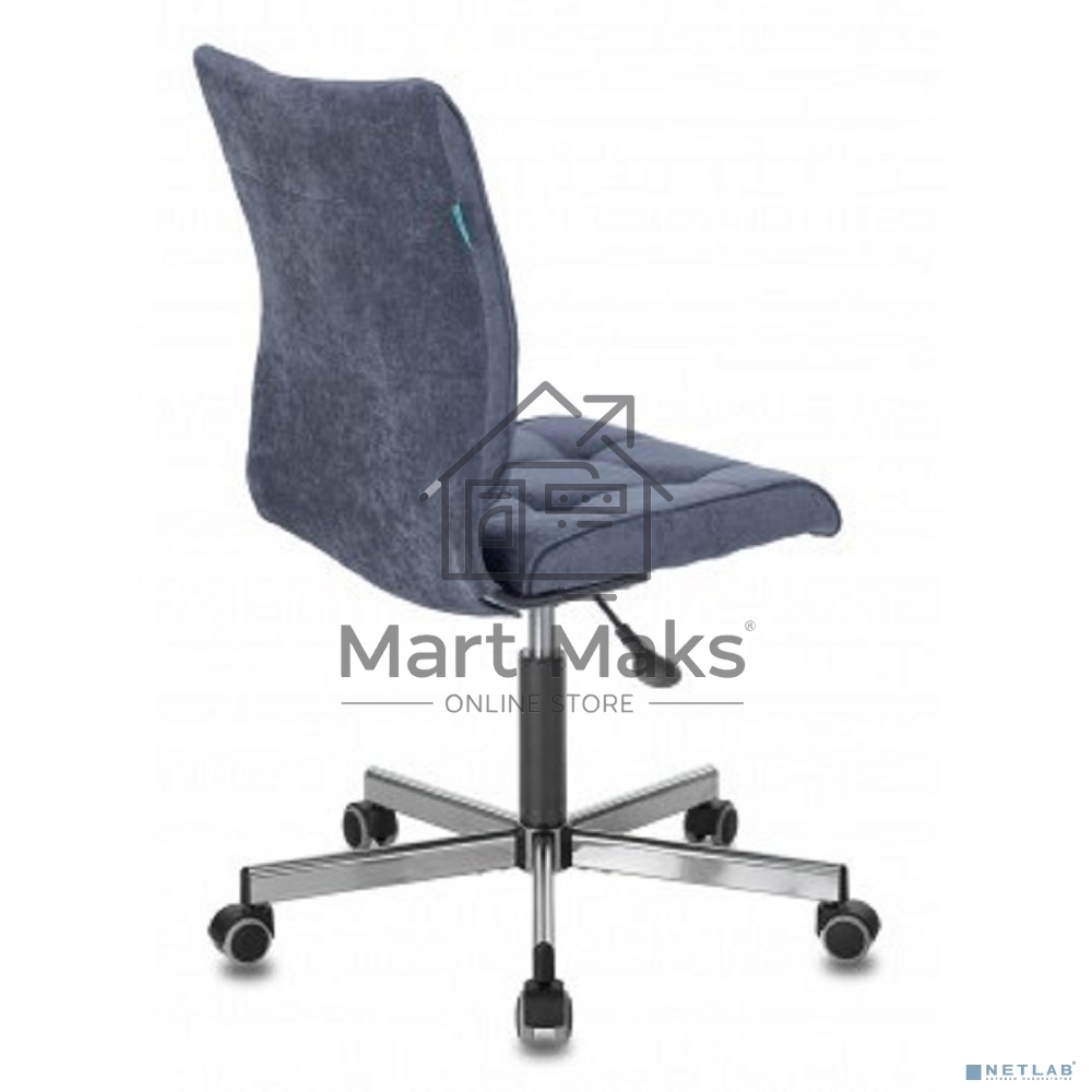 Кресло компьютерное Бюрократ CH-330M/LT-27 без подлокотников, темно-синий Light 27, крестовина металл