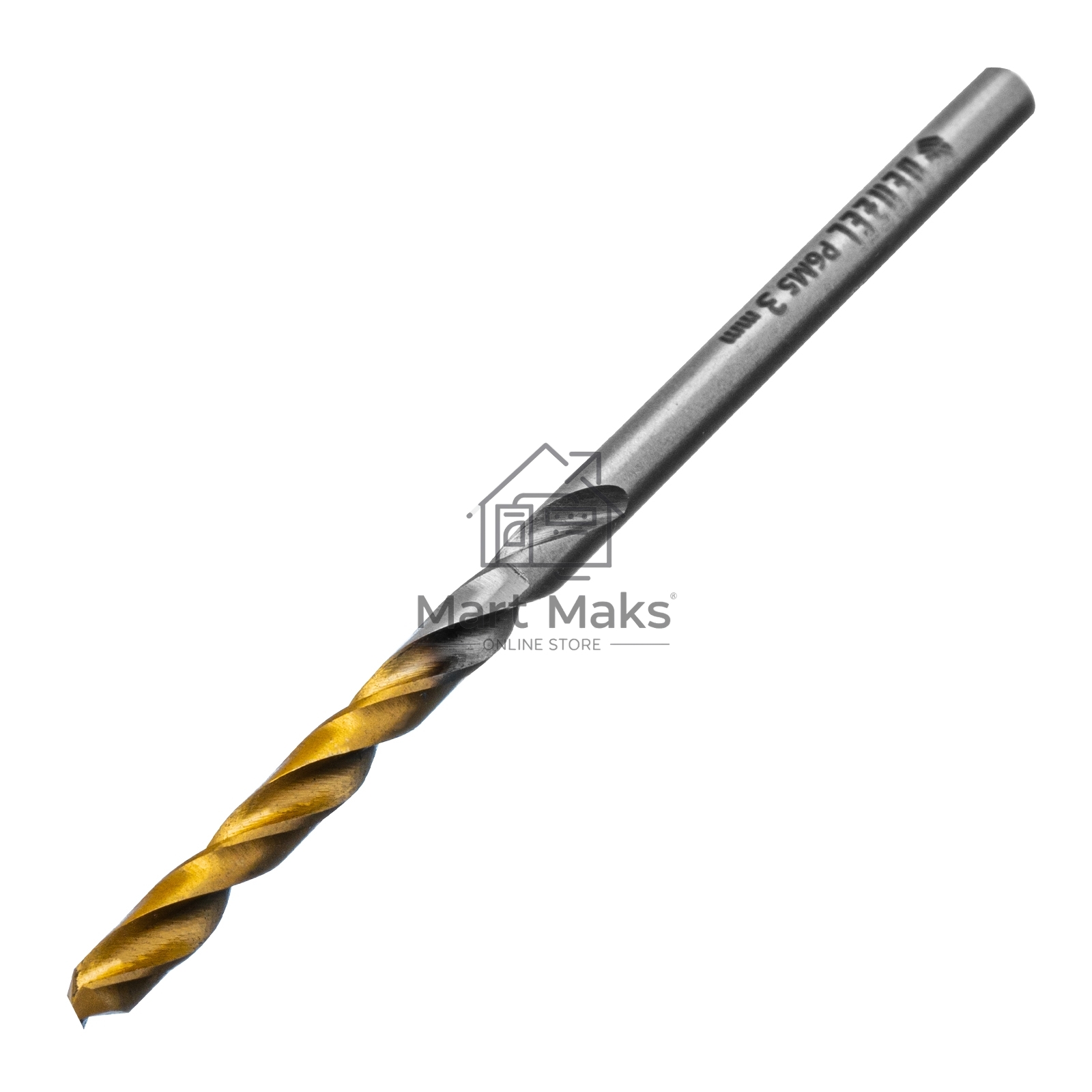 Сверло спиральное по металлу 3 x 60мм, Р6М5, Golden Tip, 2шт. Denzel