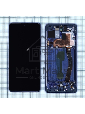 Дисплей для Samsung Galaxy S10 Lite SM-G770F/DS синий с рамкой