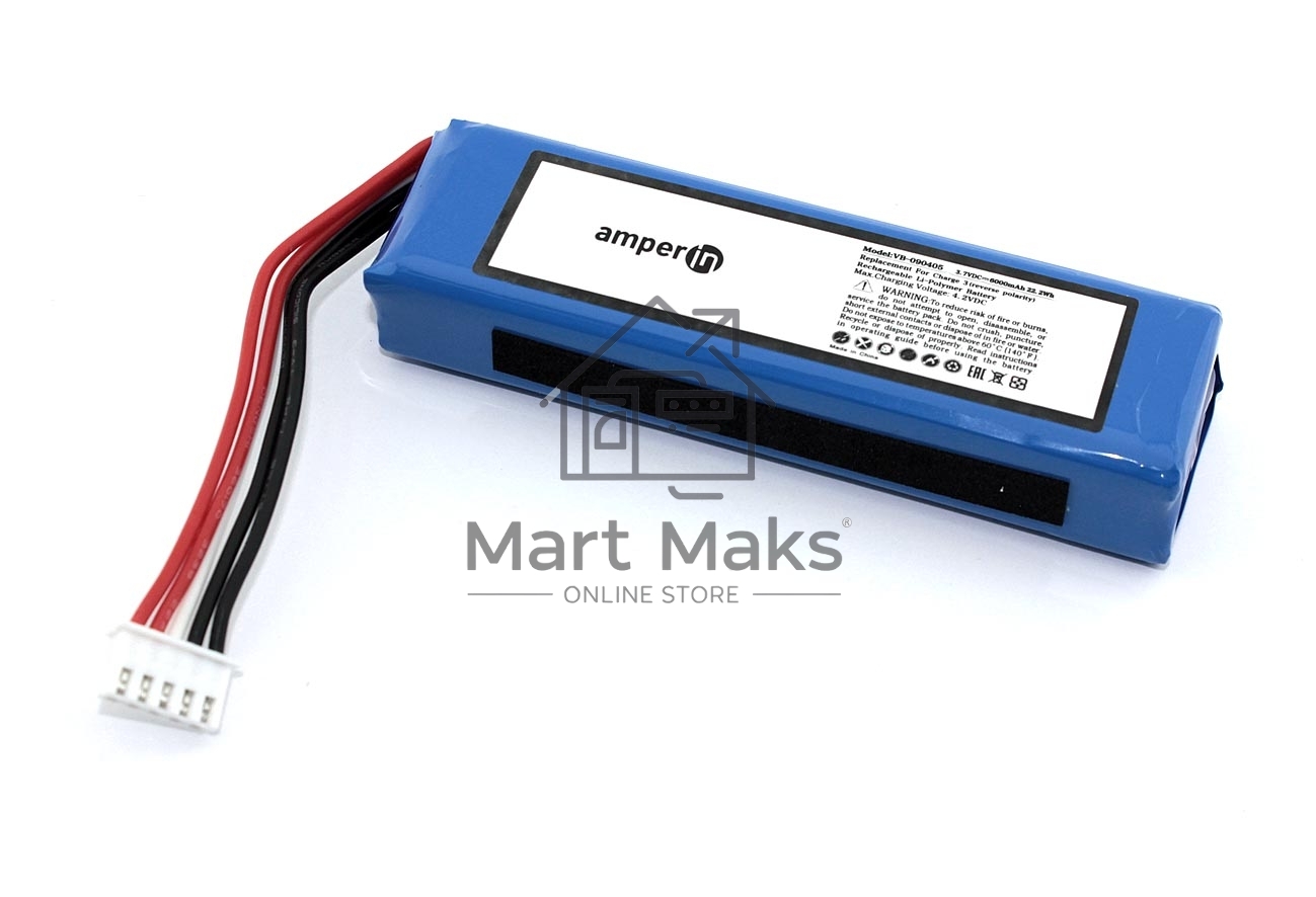 Аккумуляторная батарея для JBL Charge 3 GSP1029102A 6000mAh 3,7V (обратная полярность)