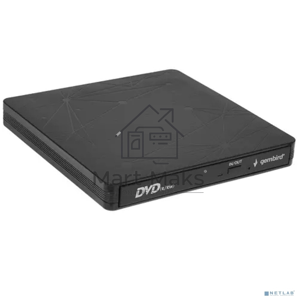 Внешний CD/DVD привод USB 3.0 Gembird DVD-USB-03C пластик, черный