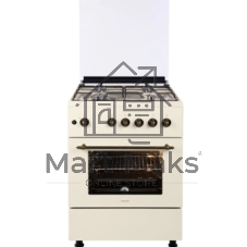 Плита газовая Nordfrost GG 6061 Y бежевый, конфорок 4 шт, духовка 63 л, 60 см x 89 см x 60 см