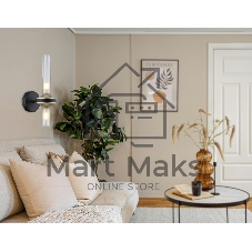 Настенный светильник Ambrella light LH55355/2 BK/CGD/CL черный/золото/прозрачный G9/2 max 30W 150*100*320