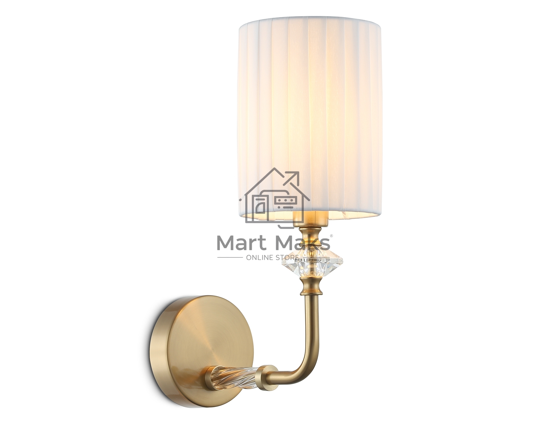 Настенный светильник Ambrella light LH71506 BS/FR латунь/белый матовый E14 max 40W 230*120*310