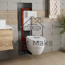 Комплект BAU 6 в 1: инсталляция BAU PRO для подвесного унитаза, унитаз подвесной безободковый торнадо обратного потока Bau Dream 52х36 Hurricane-5, сиденье быстросъемное микролифт, клавиша BAU Strike, белая/хром