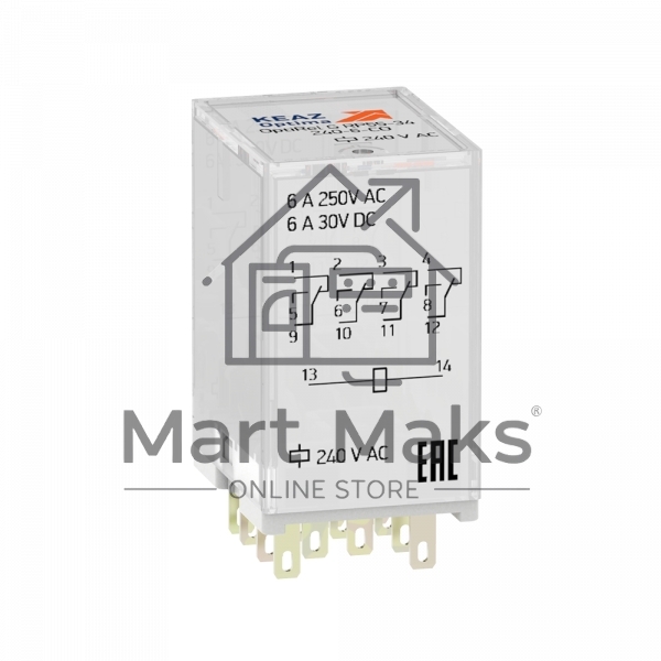 Реле промежуточное OptiRel G RP55-34-240-6-CO КЭАЗ 281115