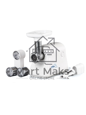 Мясорубка электрическая Ротор Дива ЭМШ 35/300-3 белый, 1500 Вт, 0.6 кг/мин, насадки - 4