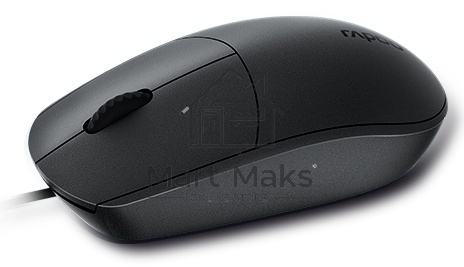 Мышь проводная Rapoo N100 черный, 1600 dpi, USB, кнопки - 3
