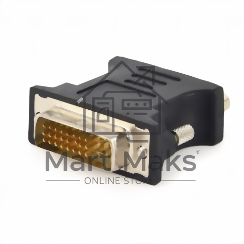 Переходник DVI-VGA Cablexpert A-DVI-VGA-BK, 29M/15F, черный, пакет