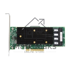 Адаптер HBA SAS 9400-16i SGL (05-50008-00), PCIe 3.1 x8 LP, Tri-Mode SAS/SATA/NVMe 12G HBA, 16port(2*int SFF8643), 3416 IOC