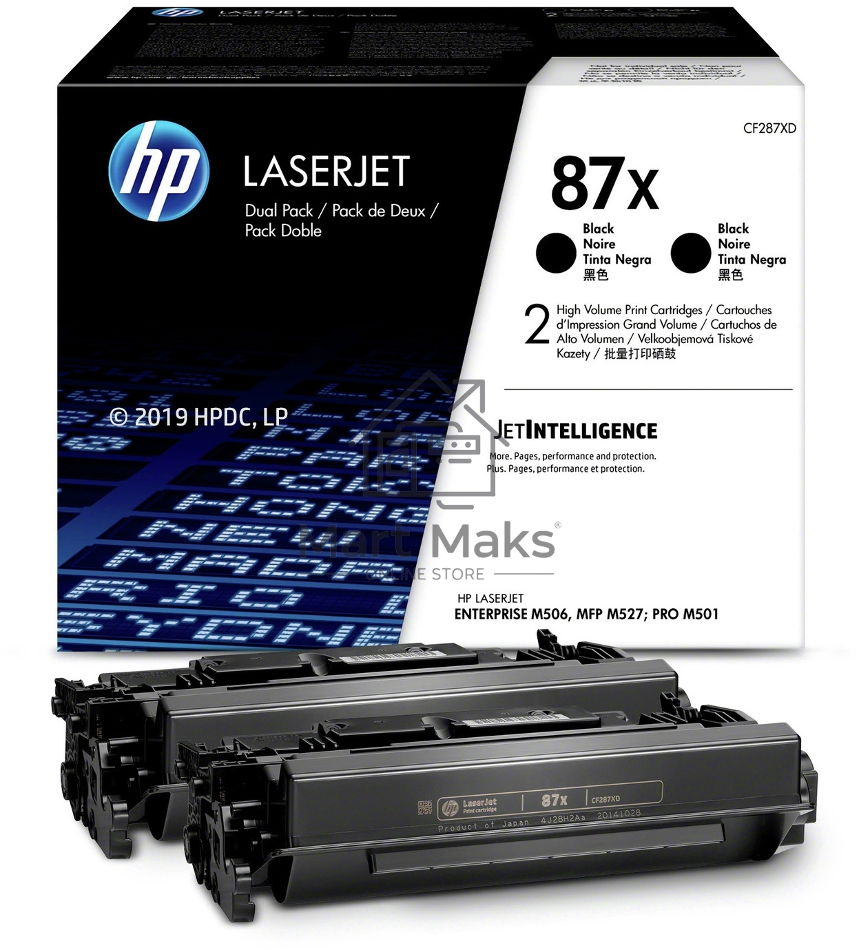 Картридж лазерный двойная упаковка HP 87X (CF287XF/CF287XD) черный для LJ M506/M501/M5272*18 000 стр.)