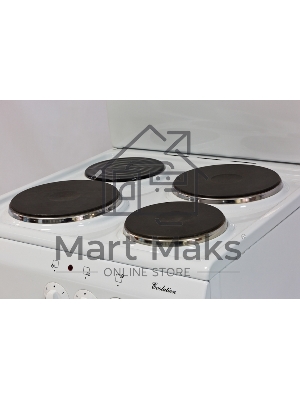 Плита электрическая De Luxe 5003.17Э белый, конфорок 3 электрических, духовка 46 л, 50 см x 85 см x 50 см