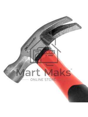 Молоток-гвоздодер Matrix ''optimal'', 450 г, боек c магнитом,фибергласовая обрезиненная рукоятка