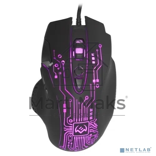 Мышь проводная SVEN RX-G715 черный, 3200 dpi, USB, кнопки - 8