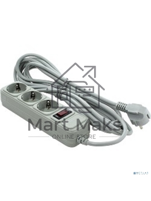 Сетевой фильтр ExeGate EX221183RUS SP-3-5G (3 розетки, 5м, евровилка, серый)