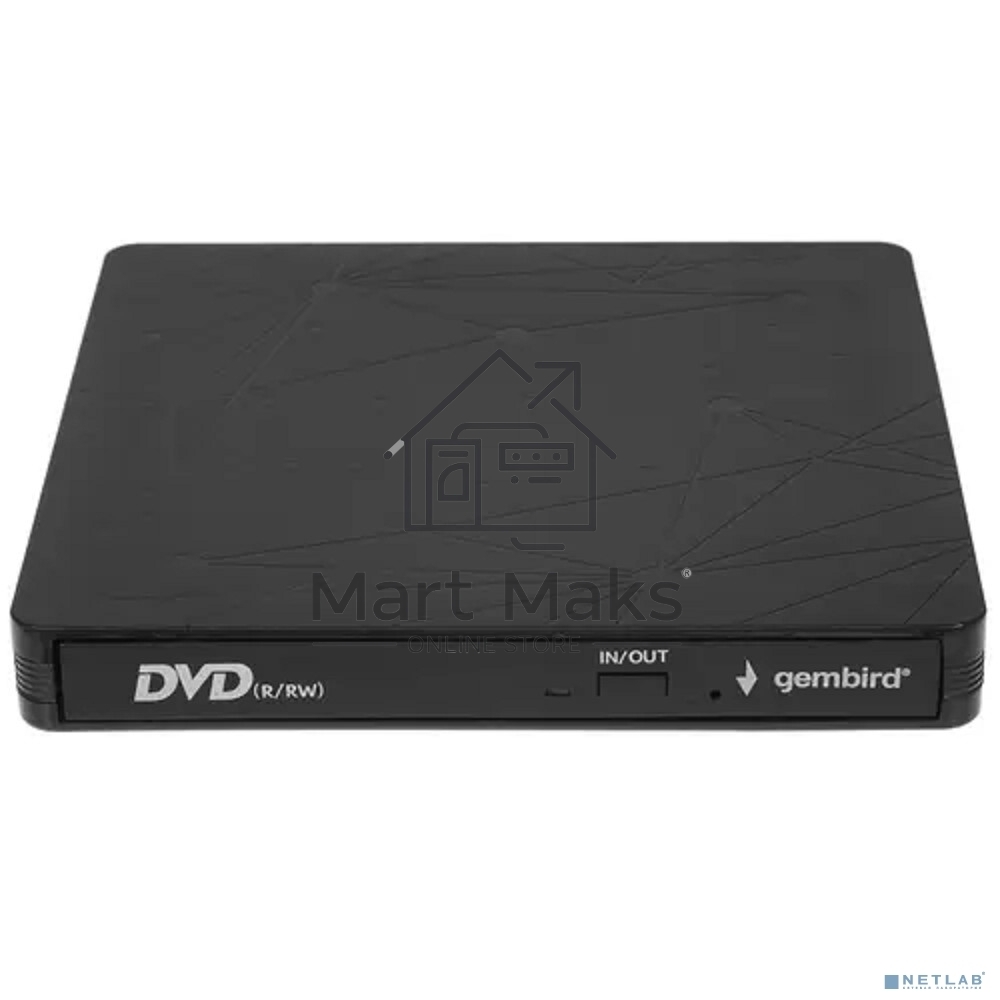 Внешний CD/DVD привод USB 3.0 Gembird DVD-USB-03C пластик, черный