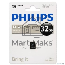 Флеш карта Philips microSDHC Class 10 32Gb FM32MD45B/97