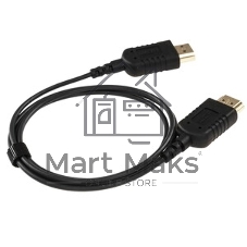Кабель HDMI CP-HM-HM-1M Wize,1 м, v.2.0, K-Lock, soft cable, 19M/19M, позол.разъемы, экран, темно-серый, пакет