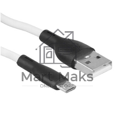Кабель PERFEO USB2.0 A вилка - Micro USB вилка, белый, 2 м., бокс (U4011)