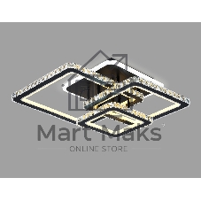 Управляемый светодиодный светильник Ambrella light FA1733/3 BK/CH черный/хром 145W 3000K/4200K/6400K 670*510*150 (ПДУ РАДИО 2.4G)