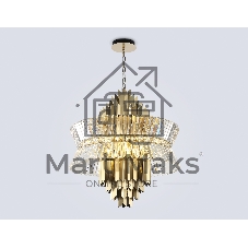 Люстра Ambrella light LH41023/18 BS/CL латунь/прозрачный E14*18 max 40W D700*750