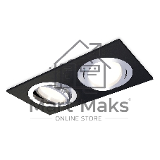 Комплект встраиваемого поворотного светильника Ambrella light XC7636082 SBK/PSL черный песок/серебро полированное MR16 GU5.3 (C7636, N7003)