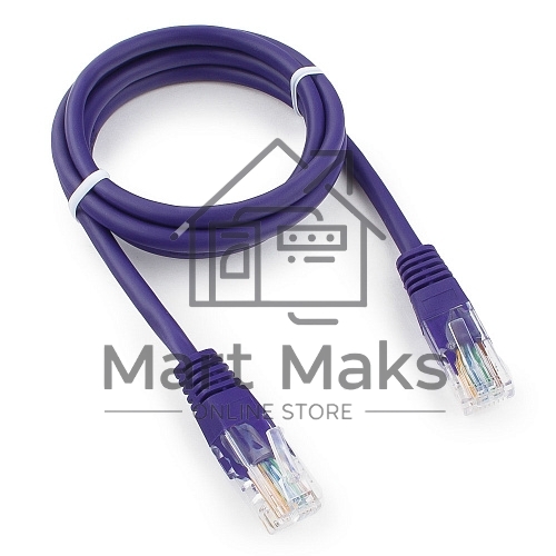 Патч-корд UTP Cablexpert кат.5e, 1м, литой, многожильный (фиолетовый)