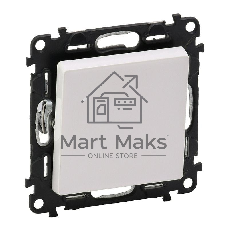 Механизм выключателя 1-кл. СП Valena Life 10А IP20 250В 10АХ с лицевой панелью; безвинтовые зажимы бел. Leg 752401
