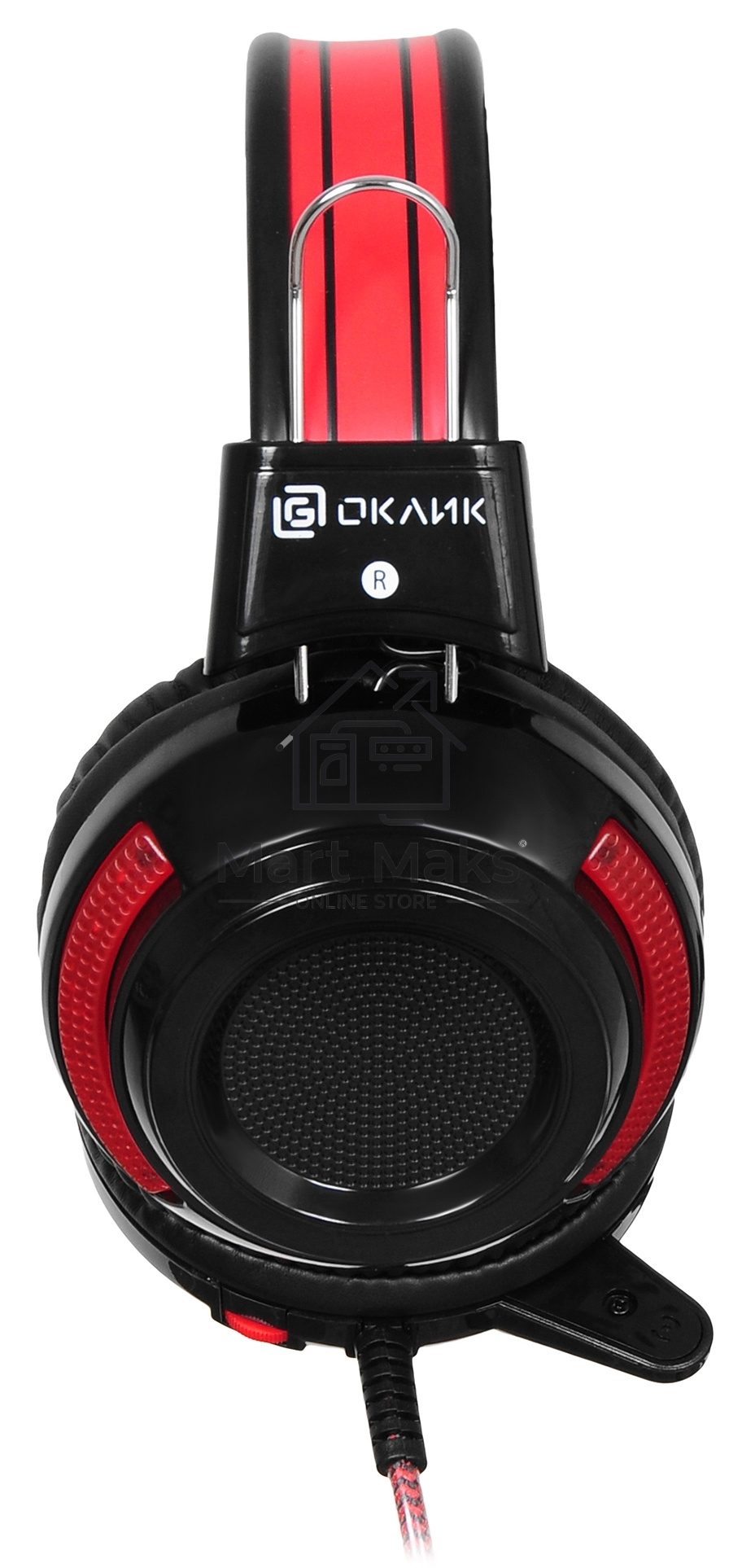 Наушники Oklick HS-G300 черный/красный 2.5м мониторы оголовье (AH-V1)