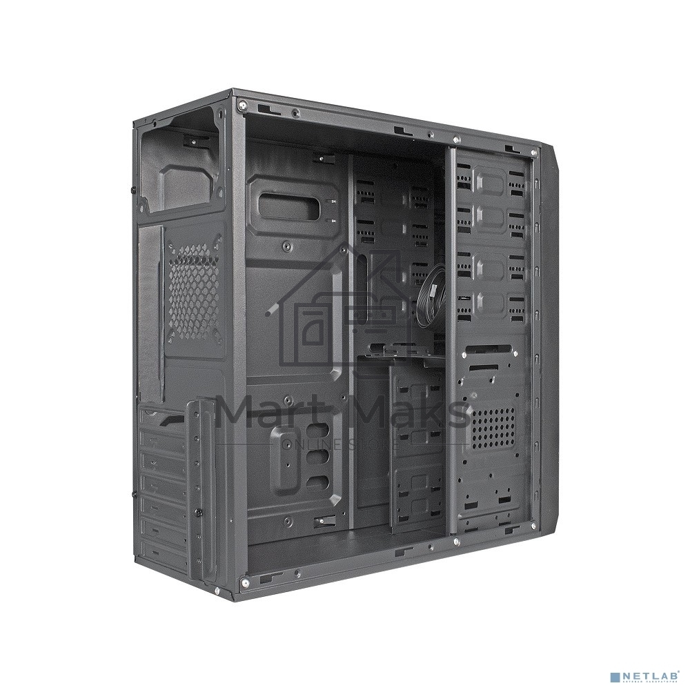 Компьютерный корпус Miditower ExeGate XP-401 Black, ATX, <XP500, Black,120mm>, 2*USB, Audio