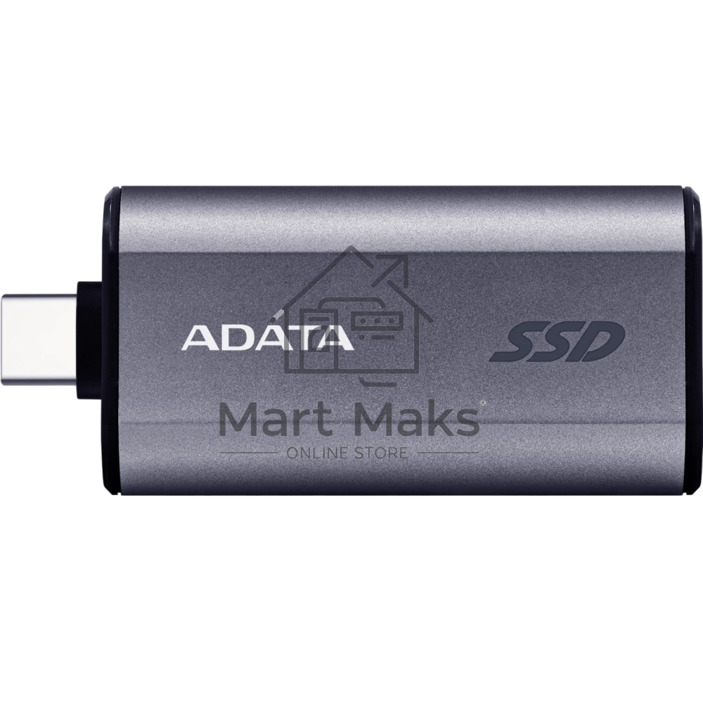Твердотельный диск A-DATA External SC750 серый SC750-500G-CCBK 500GB USB 3.2 Gen 2 Type-C, R/W -1050/1000 MB/s