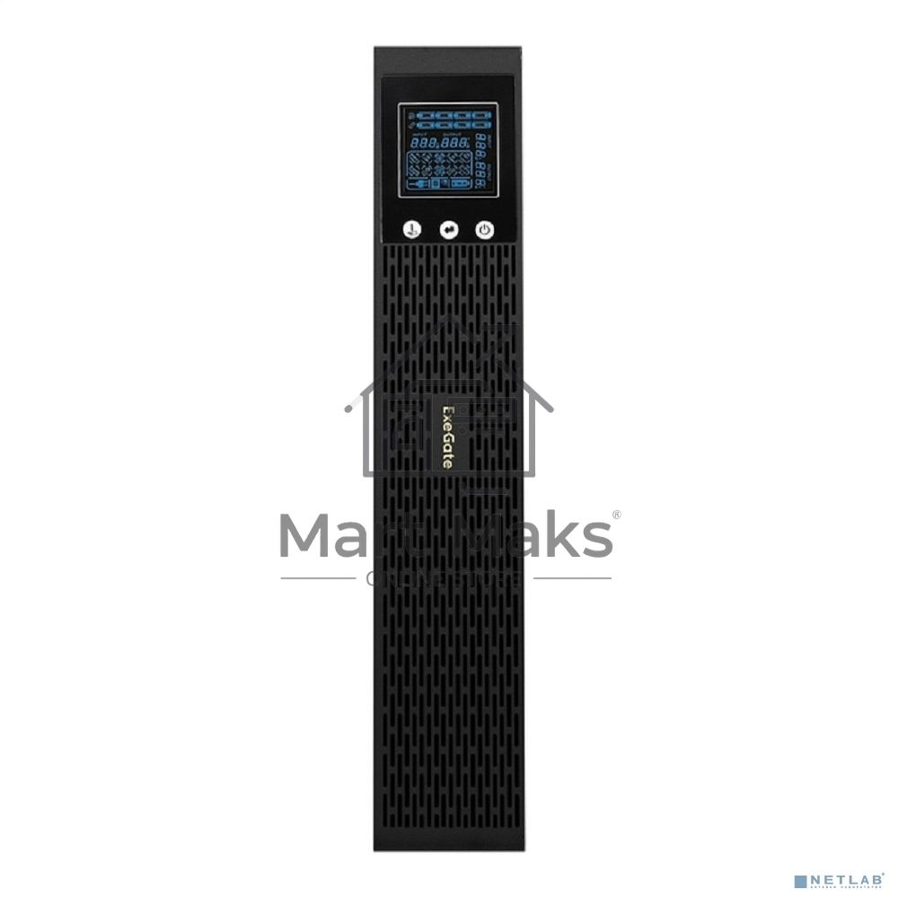 Источник бесперебойного питания Pure Sine Wave ExeGate SinePower UHB-2000.LCD.AVR.1SH.4C13.RJ.USB.2U 2000VA/1600W, LCD, AVR, 1*Schuko+4*C13, RJ45/11, USB, Rackmount 2U/Tower, металлический корпус, черный