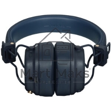 Беспроводные/проводные наушники Marshall Major V синий, накладные, Bluetooth + проводной, беспроводная зарядка, до 100 ч