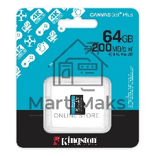 Флеш карта microSDXC 64Gb Kingston SDCG4/64GbSP Canvas Go! Plus V30 A2 w/o adapter