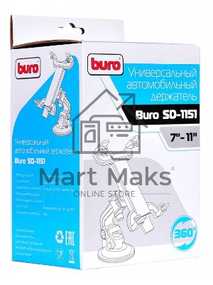 Автомобильный держатель Buro универсальный SD-1151 черный Автомобильный держатель Buro универсальный SD-1151 черный