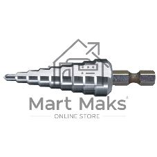 Сверло MAKITA D-40098 ступенчатое, HSS, 9 ступеней, 4-20мм, шестигр.хв.1/4'' Сверло MAKITA D-40098 ступенчатое, HSS, 9 ступеней, 4-20мм, шестигр.хв.1/4''