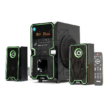 Колонки Dialog Progressive AP-222B BLACK - акустические колонки 2.1, 30W+2*10W RMS, Bluetooth, USB+SD reader