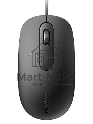 Мышь Rapoo N200 черный оптическая (1600dpi) USB (2but)