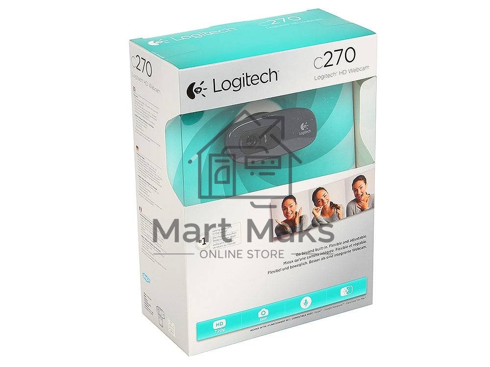 Цифровая камера Logitech Webcam HD Pro C270, 3MP, 1280x720, Rtl