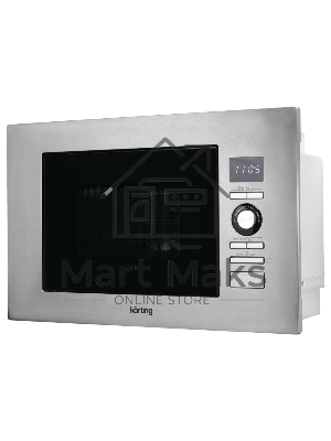 Встраиваемая микроволновая печь Korting KMI 720 X / 38.8х59.4х34.5 см, 20 л, 900 Вт, гриль: 1000 Вт, электронное управление, LED дисплей, 8 автопрограмм, нержавеющая сталь