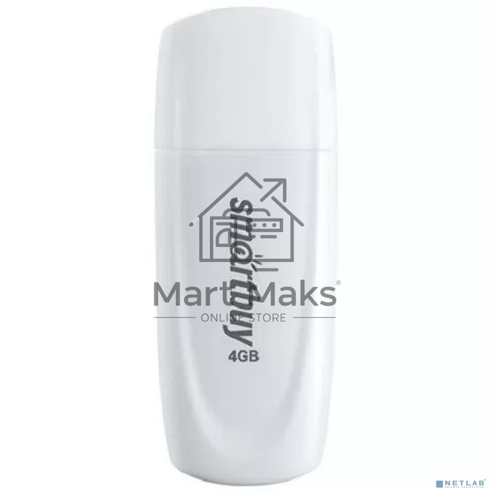 Флешка USB R/W SmartBuy R/W Scout White (SB004GB2SCW), 4Gb, USB 2.0, R/W 10/7, белый
